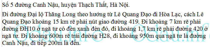 odau.info: Địa chỉ ubnd, Đảng ủy, hdnd xã Canh Nậu