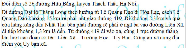 odau.info: Địa chỉ Công an xã Hữu Bằng