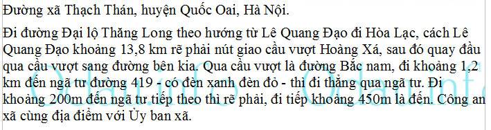 odau.info: Địa chỉ Công an xã Thạch Thán