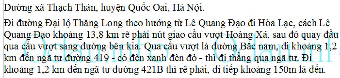 odau.info: Địa chỉ trường cấp 2 Thạch Thán - xã Thạch Thán