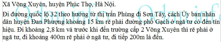 odau.info: Địa chỉ trường cấp 2 Võng Xuyên B - xã Võng Xuyên