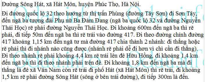 odau.info: Địa chỉ trường cấp 2 Hát Môn - xã Hát Môn