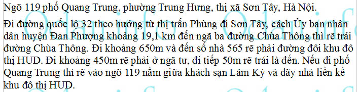 odau.info: Địa chỉ trường cấp 2 Sơn Tây - P. Trung Hưng