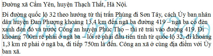 odau.info: Địa chỉ Công an xã Cẩm Yên