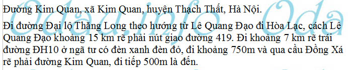 odau.info: Địa chỉ trường cấp 2 Kim Quan - xã Kim Quan