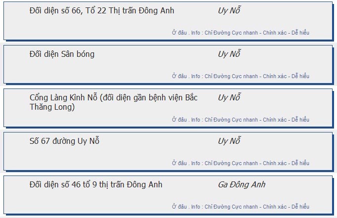 odau.info: lộ trình và tuyến phố đi qua của tuyến bus số 59 ở Hà Nội no01