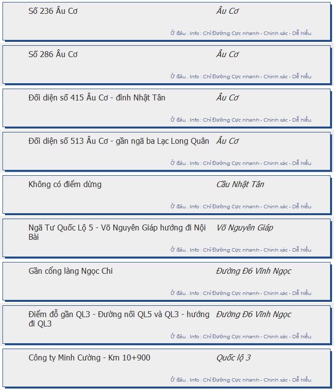 odau.info: lộ trình và tuyến phố đi qua của tuyến bus số 143 ở Hà Nội no03