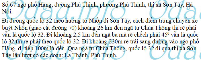 odau.info: Địa chỉ Trung Tâm Đào Tạo và sát hạch lái xe Sơn Tây - phường Phú Thịnh