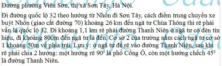 odau.info: Địa chỉ trường cấp 2 Viên Sơn - P. Viên Sơn