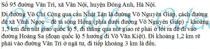 odau.info: Địa chỉ trường cấp 2 Vân Nội - xã Vân Nội