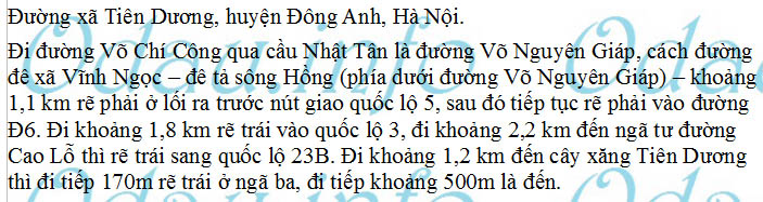 odau.info: Địa chỉ trường cấp 2 Tiên Dương - xã Tiên Dương