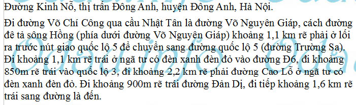 odau.info: Địa chỉ KTT Z153 – thị trấn Đông Anh