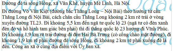 odau.info: Địa chỉ Công an xã Văn Khê