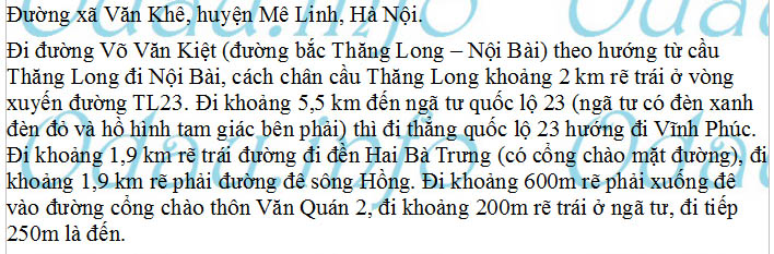 odau.info: Địa chỉ Trường mẫu giáo Văn Khê B – điểm trường Văn Quán 2 (cơ sở 2) - xã Văn Khê