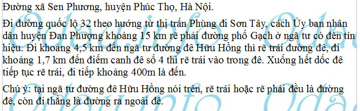 odau.info: Địa chỉ Đình làng Phương Độ - xã Sen Phương