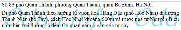 odau.info: Địa chỉ Đội Thanh tra GTVT (giao thông vận tải) quận Ba Đình