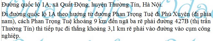 odau.info: Cụm công nghiệp Quất Động - xã Quất Động