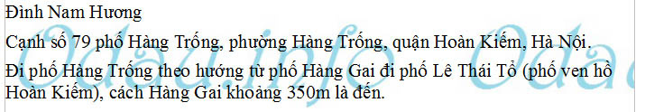 odau.info: Đình Nam Hương - phường Hàng Trống