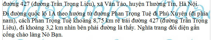 odau.info: Nghĩa trang liệt sỹ xã Vân Tảo - xã Vân Tảo