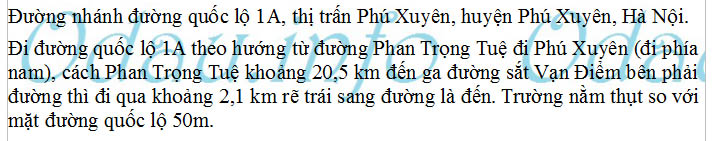 odau.info: trường cấp 3 Phú Xuyên A - thị trấn Phú Xuyên