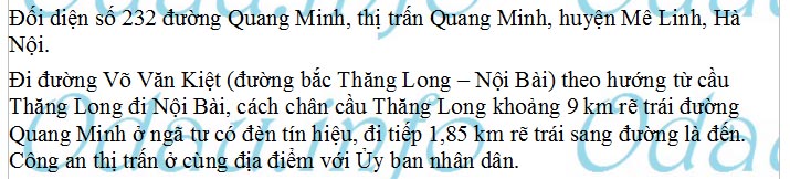 odau.info: Công an thị trấn Quang Minh