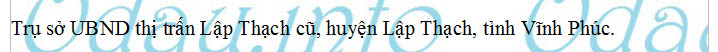 UBND xã Lập Thạch 