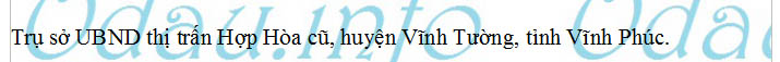 UBND xã Vĩnh Tường 