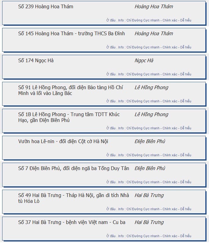 odau.info: lộ trình và tuyến phố đi qua của tuyến bus số e11 ở Hà Nội no11