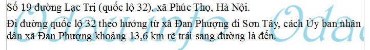 Ban Chỉ huy Phòng thủ TP. Hà Nội – khu vực 2 – Phúc Thọ, cơ sở đường 32 