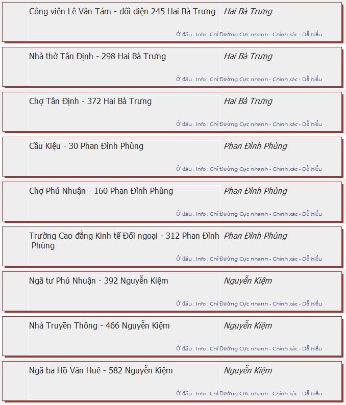 odau.info: lộ trình và tuyến phố đi qua của tuyến bus số 03 ở tp. Hồ Chí Minh no03