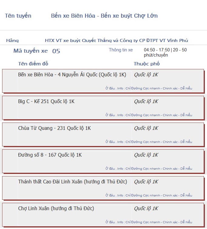 odau.info: lộ trình và tuyến phố đi qua của tuyến bus số 05 ở tp. Hồ Chí Minh no08