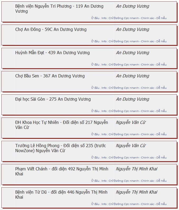 odau.info: lộ trình và tuyến phố đi qua của tuyến bus số 06 ở tp. Hồ Chí Minh no02
