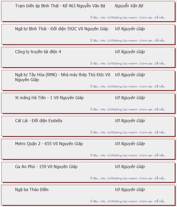odau.info: lộ trình và tuyến phố đi qua của tuyến bus số 06 ở tp. Hồ Chí Minh no10
