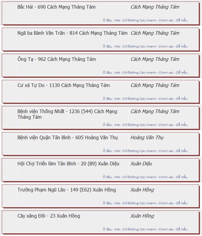 odau.info: lộ trình và tuyến phố đi qua của tuyến bus số 13 ở tp. Hồ Chí Minh no03