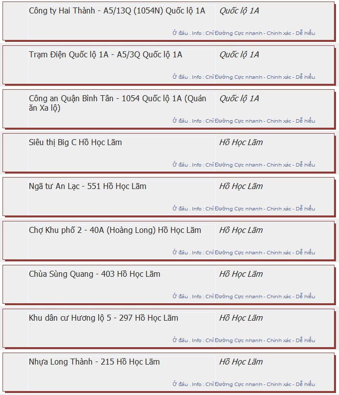 odau.info: lộ trình và tuyến phố đi qua của tuyến bus số 15 ở tp. Hồ Chí Minh no09