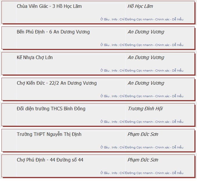 odau.info: lộ trình và tuyến phố đi qua của tuyến bus số 15 ở tp. Hồ Chí Minh no10