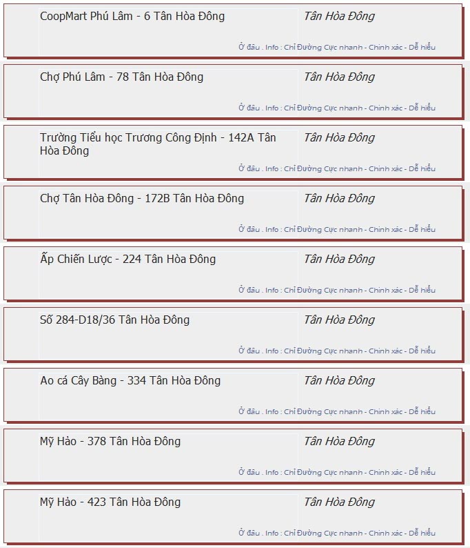 odau.info: lộ trình và tuyến phố đi qua của tuyến bus số 16 ở tp. Hồ Chí Minh no02