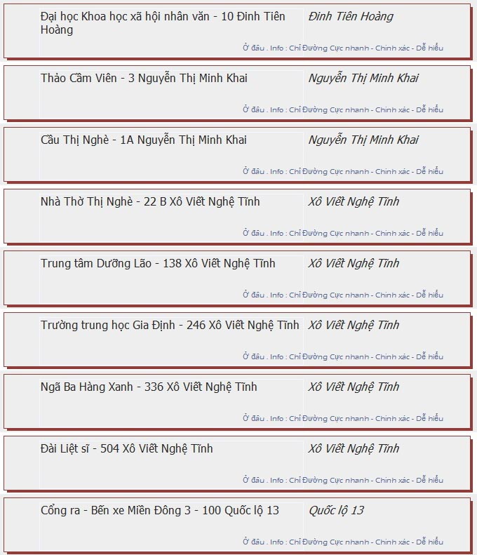 odau.info: lộ trình và tuyến phố đi qua của tuyến bus số 19 ở tp. Hồ Chí Minh no03