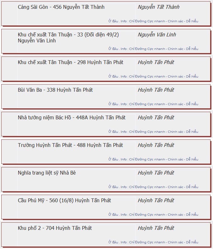 odau.info: lộ trình và tuyến phố đi qua của tuyến bus số 20 ở tp. Hồ Chí Minh no03