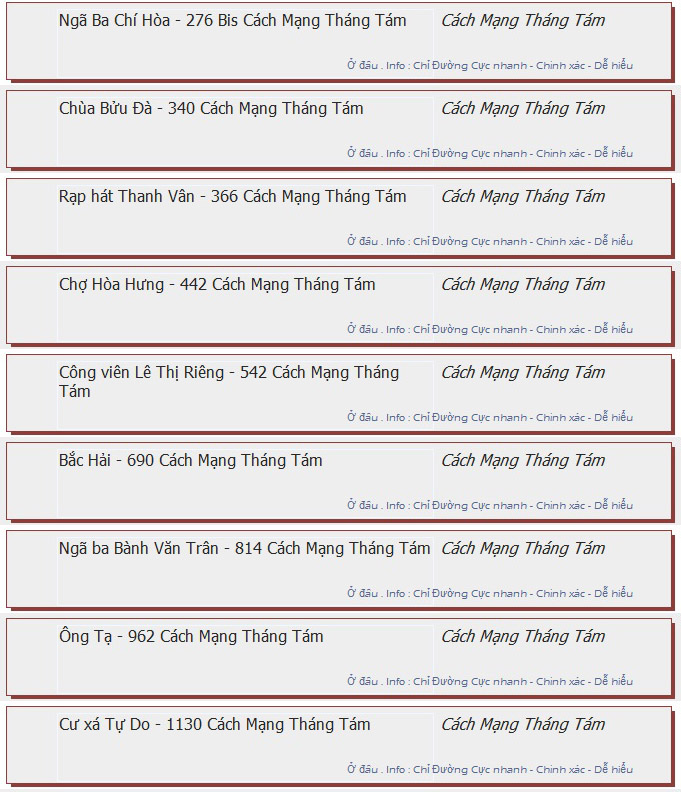 odau.info: lộ trình và tuyến phố đi qua của tuyến bus số 30 ở tp. Hồ Chí Minh no10