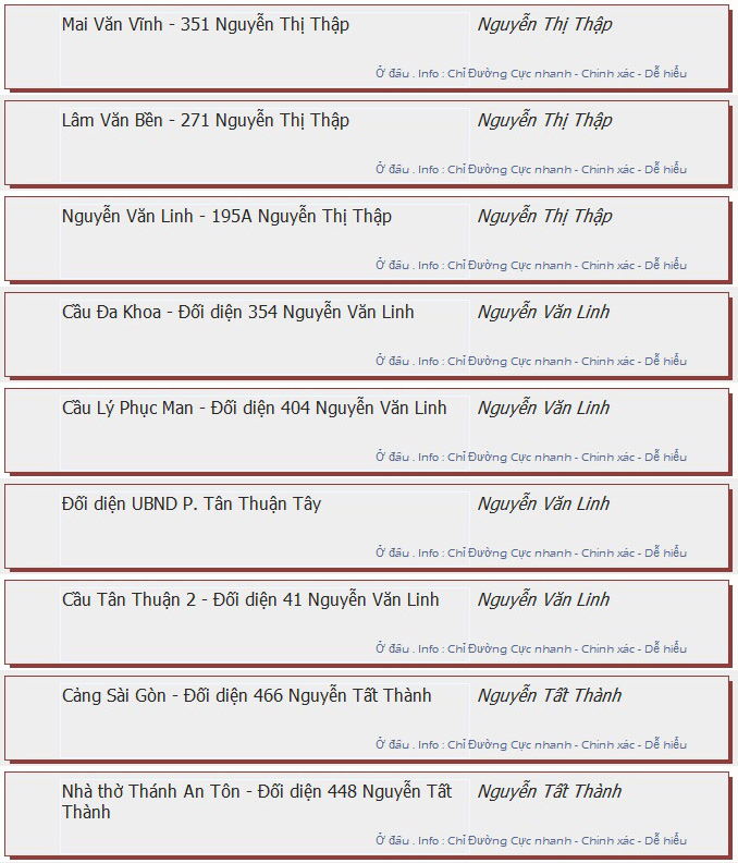 odau.info: lộ trình và tuyến phố đi qua của tuyến bus số 31 ở tp. Hồ Chí Minh no02