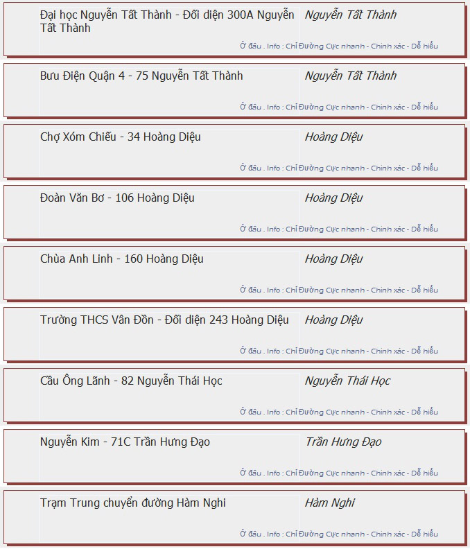 odau.info: lộ trình và tuyến phố đi qua của tuyến bus số 31 ở tp. Hồ Chí Minh no03