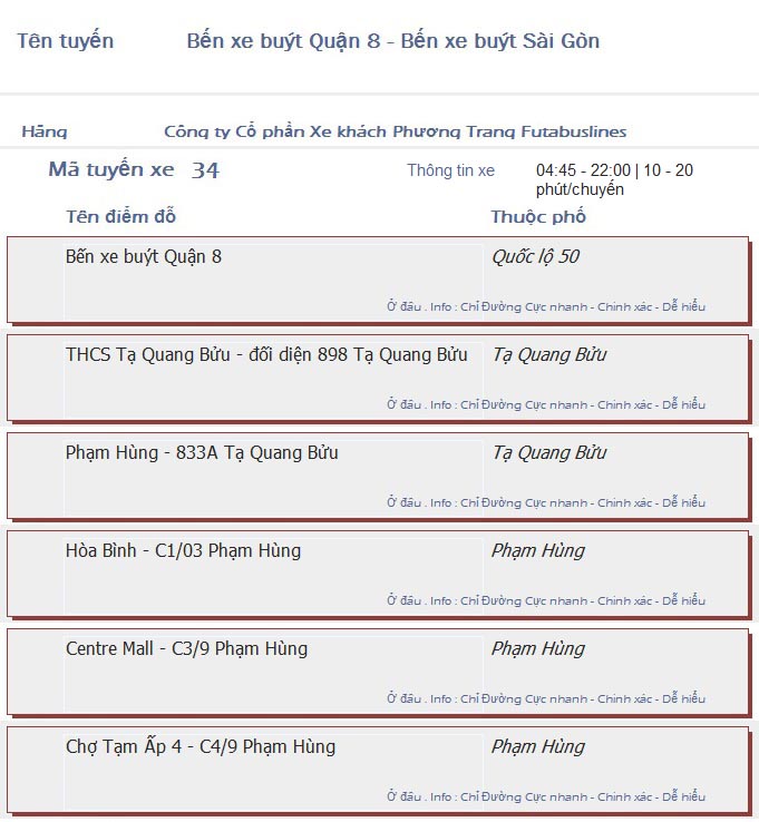 odau.info: lộ trình và tuyến phố đi qua của tuyến bus số 34 ở tp. Hồ Chí Minh no07