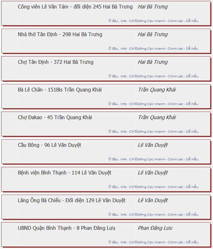 odau.info: lộ trình và tuyến phố đi qua của tuyến bus số 36 ở tp. Hồ Chí Minh no03