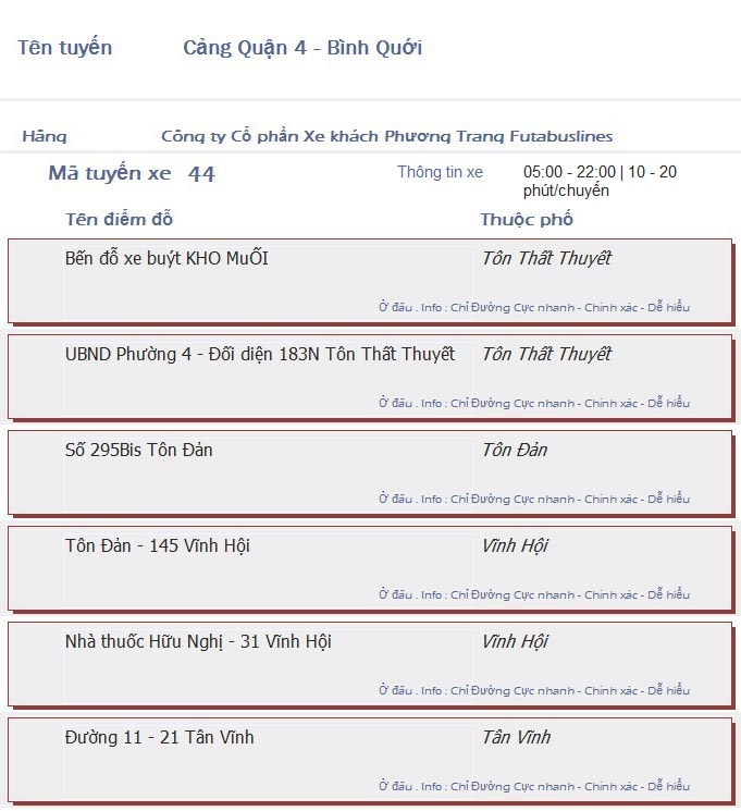 odau.info: lộ trình và tuyến phố đi qua của tuyến bus số 44 ở tp. Hồ Chí Minh no01