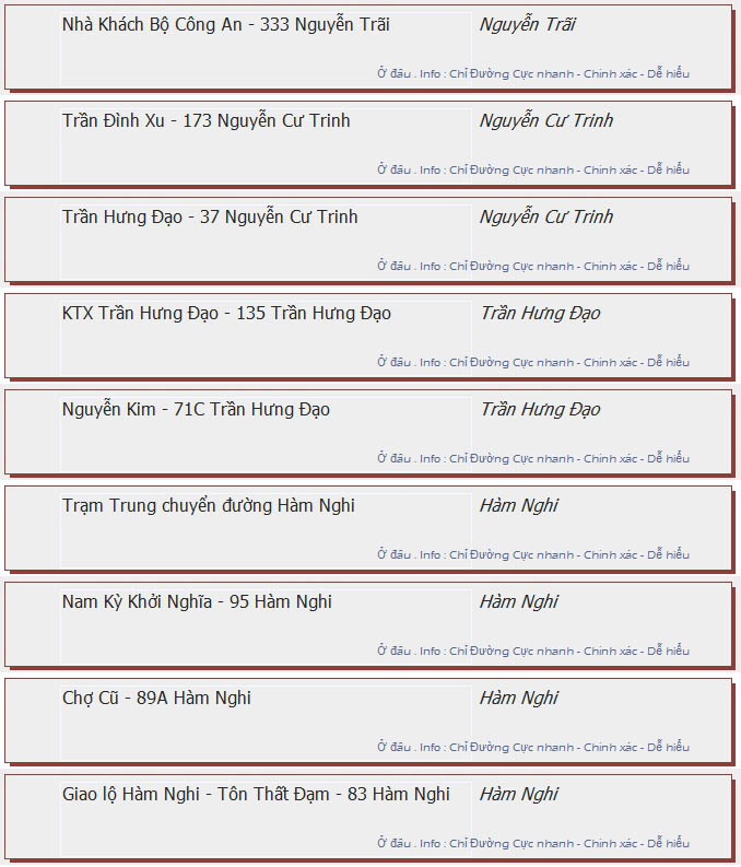 odau.info: lộ trình và tuyến phố đi qua của tuyến bus số 56 ở tp. Hồ Chí Minh no03