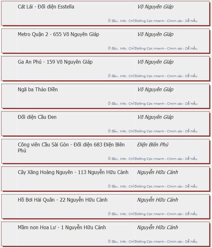 odau.info: lộ trình và tuyến phố đi qua của tuyến bus số 56 ở tp. Hồ Chí Minh no14