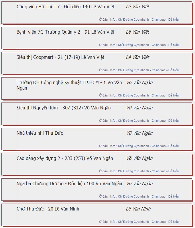 odau.info: lộ trình và tuyến phố đi qua của tuyến bus số 57 ở tp. Hồ Chí Minh no03