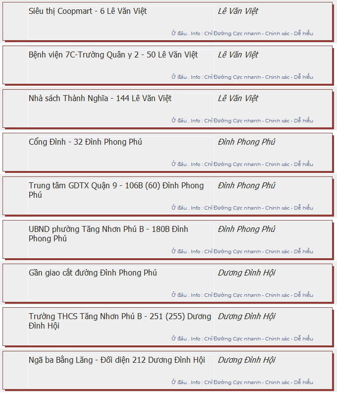 odau.info: lộ trình và tuyến phố đi qua của tuyến bus số 57 ở tp. Hồ Chí Minh no07