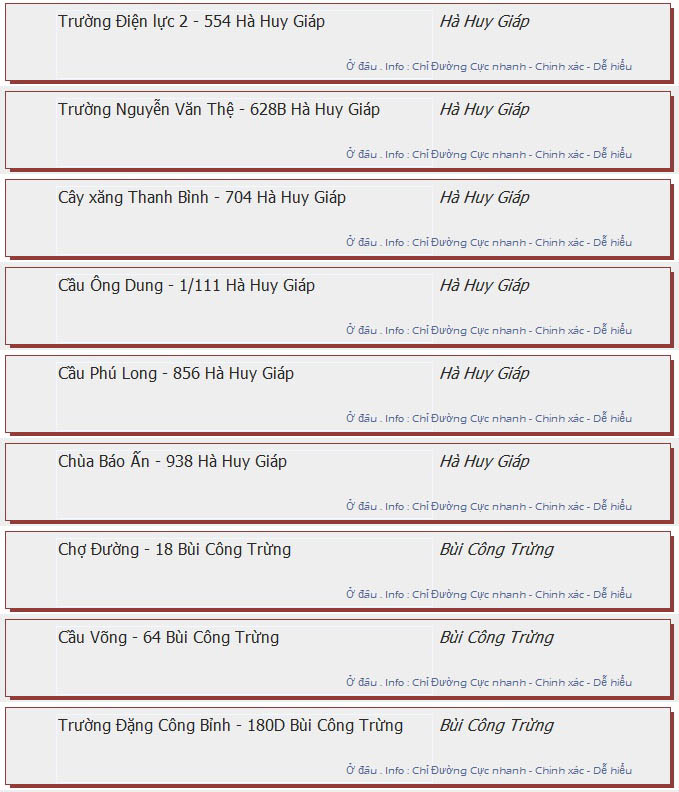 odau.info: lộ trình và tuyến phố đi qua của tuyến bus số 58 ở tp. Hồ Chí Minh no02